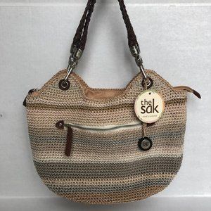 THE SAK INDIO CROCHET SATCHEL TOTE BAG